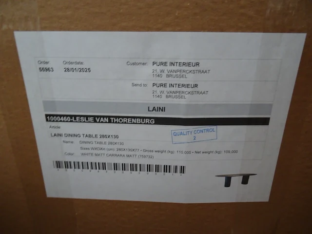 Keramiek eettafel - afbeelding 2 van  4