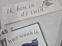 Keramieken plaatjes 4 stuks - afbeelding 3 van  3