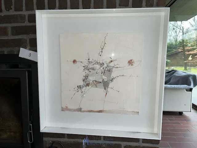 Keramisch reliëfkunstwerk 'monique mulaert' - afbeelding 1 van  4