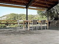 Keramische tuintegel 21,12m2 eiken grijs 40x120cm gerectificeerd - afbeelding 1 van  2