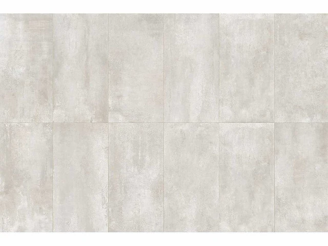 Keramische tuintegel 21,6m2 industrieel wit 60x120cm gerectificeerd - afbeelding 1 van  2