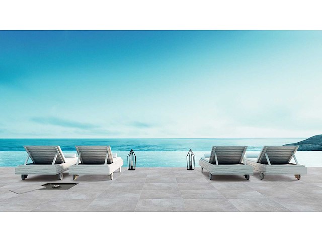 Keramische tuintegel 40,88m2 factory grey 60x60cm gerectificeerd - afbeelding 2 van  4