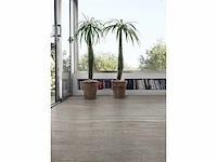 Keramische tuintegel 57,6m2 eiken grijs 40x120cm gerectificeerd - afbeelding 2 van  3