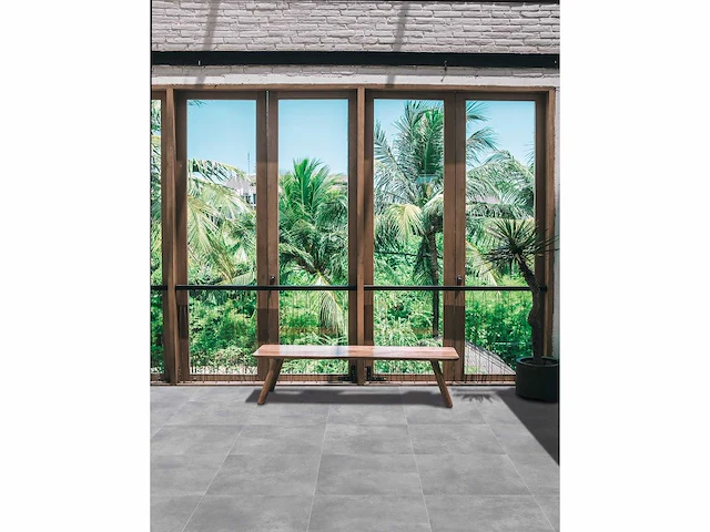 Keramische tuintegel-terrastegel 60x60x2 quarzite grey 46,08m2 - afbeelding 4 van  4
