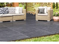 Keramische tuintegel-terrastegel 60x60x2cm qarzite antraciet 46,08m2 - afbeelding 4 van  4