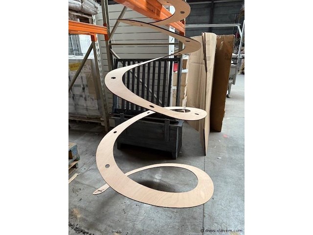 Kerstbomen hout met kaarshouders - afbeelding 1 van  4