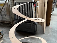 Kerstbomen hout met kaarshouders - afbeelding 1 van  4