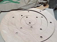 Kerstbomen hout met kaarshouders - afbeelding 2 van  4