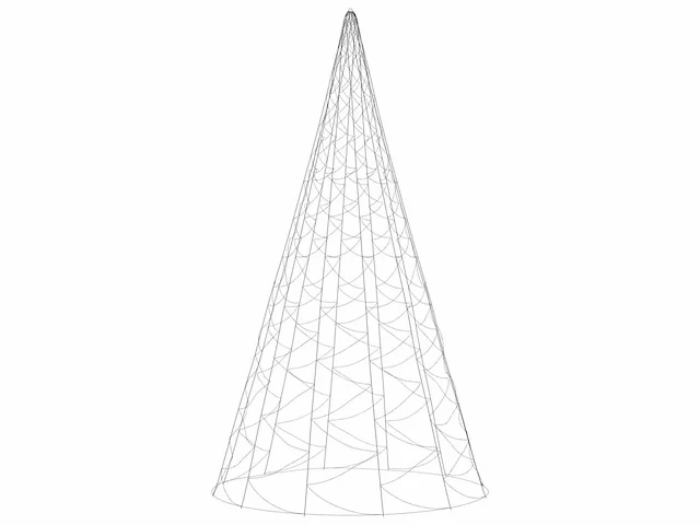 Kerstboom op vlaggenmast 3000 blauwe led's 800 cm - afbeelding 6 van  20