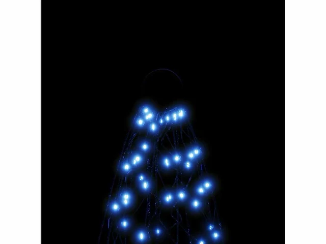 Kerstboom op vlaggenmast 3000 blauwe led's 800 cm - afbeelding 8 van  20