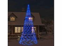 Kerstboom op vlaggenmast 3000 blauwe led's 800 cm - afbeelding 12 van  20