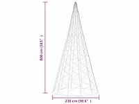 Kerstboom op vlaggenmast 3000 blauwe led's 800 cm - afbeelding 20 van  20