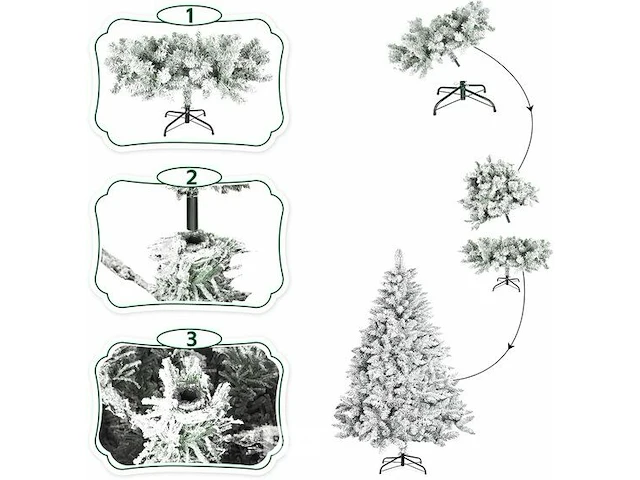 Kerstboom sneeuw 210cm - afbeelding 5 van  7