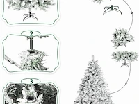 Kerstboom sneeuw 210cm - afbeelding 5 van  7