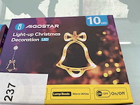 Kerst,ledster decoratie. (4x) - afbeelding 2 van  3