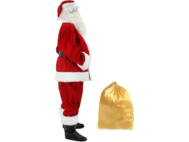 Kerstmankostuum deluxe 11delig (xl) - afbeelding 3 van  4