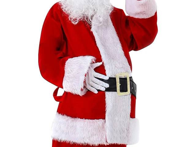 Kerstmankostuum deluxe 11delig (xl) - afbeelding 4 van  4