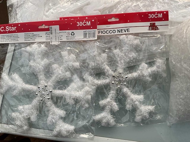 Kerst,sneeuw raamdecoratie. - afbeelding 1 van  2