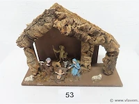 Kerststal, 34x12x24cm - afbeelding 1 van  3