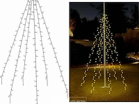 Kerstverlichting vlaggemast - afbeelding 1 van  4