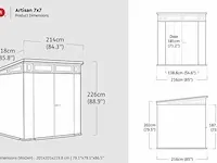 Keter artisan 77 tuinhuis - 214x218x226 cm - grijs - afbeelding 3 van  4