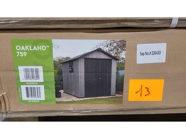 Keter oakland 759 tuinhuis - 230x287x242 cm - grijs - afbeelding 4 van  4