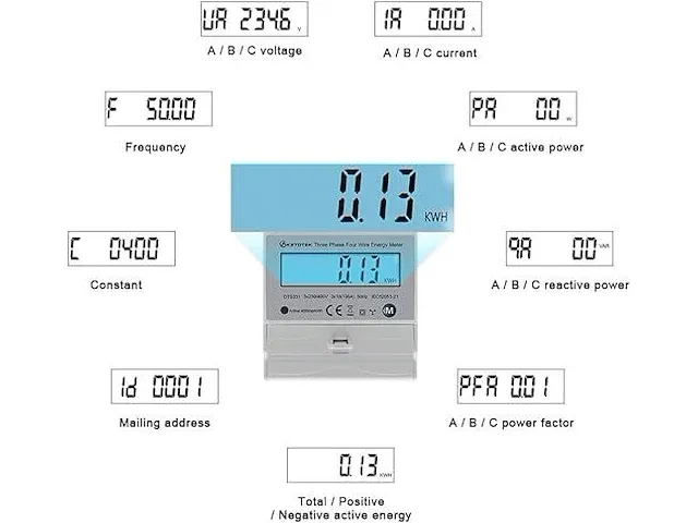 Ketotek dts331 3-fasen stroommeter - afbeelding 3 van  3