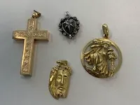 Ketting in goudkleurige uitvoering met 5 kettinghangers - afbeelding 4 van  8