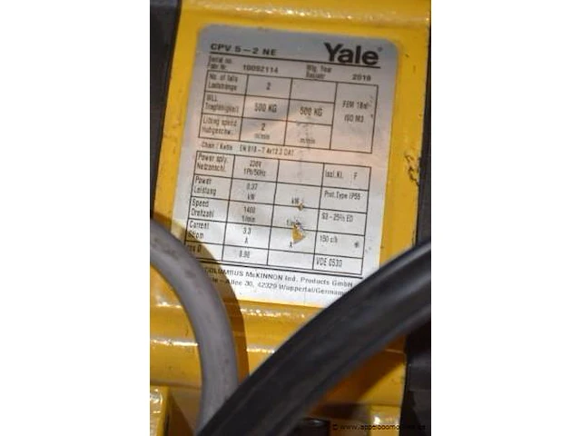 Kettingtakel yale cpv 5-2 ne, bj 2019 - afbeelding 2 van  2