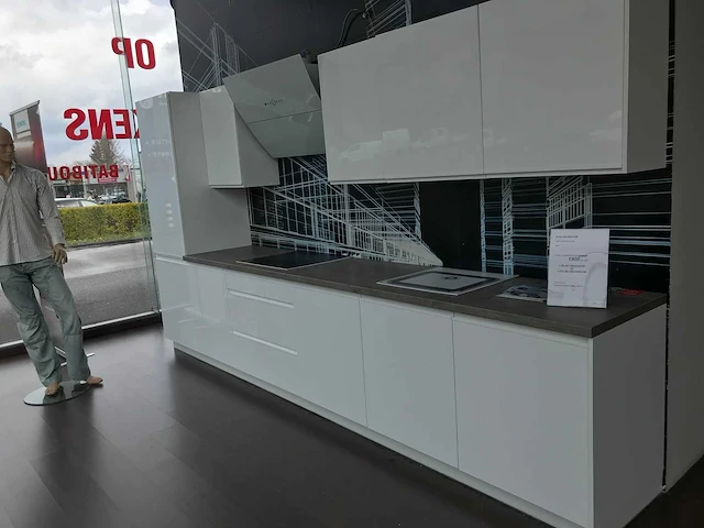 Keuken 380cm expo 27 in bouwpakket wit hoogglans - afbeelding 10 van  31