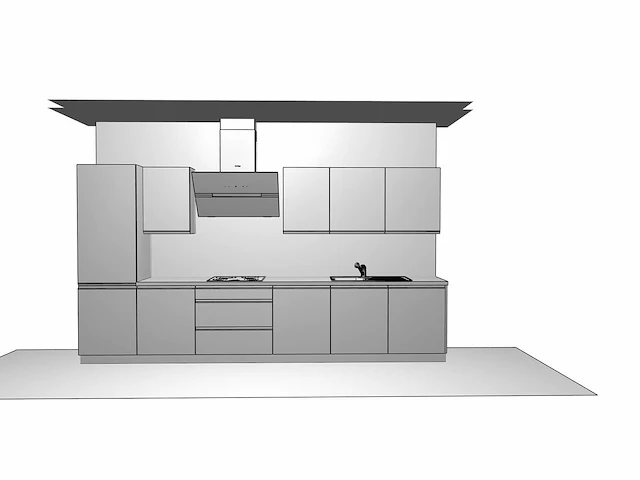 Keuken 380cm expo 27 in bouwpakket wit hoogglans - afbeelding 22 van  31