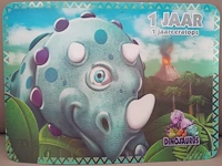 Keuken 3d placemats dinosaurus: 1 jaar - afbeelding 1 van  3