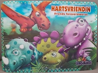 Keuken 3d placemats dinosaurus: hartsvriendin - afbeelding 1 van  3
