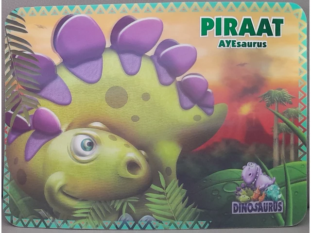 Keuken 3d placemats dinosaurus: piraat - afbeelding 1 van  3