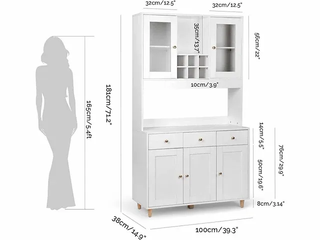 Keuken dressoir, keukendressoir, keukenkast - afbeelding 2 van  8
