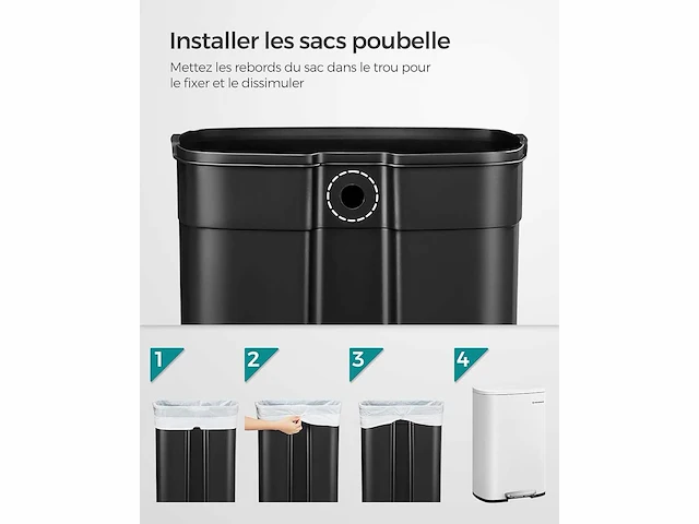 Keuken prullenbak - 50l - afbeelding 6 van  7