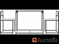 Keuken tafel set met eethoek tafel en 2 stoelen - afbeelding 1 van  5