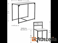 Keuken tafel set met eethoek tafel en 2 stoelen - afbeelding 2 van  5