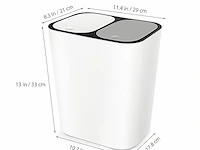 Keukenafvalbak met deksel 15l - afbeelding 2 van  4