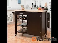 Keukeneiland roltafel met wielen - afbeelding 4 van  5