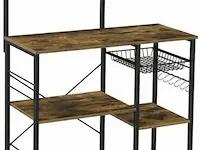 Keukenkast - industrieel - hout - bruin/zwart - 40x90x132 - afbeelding 1 van  3