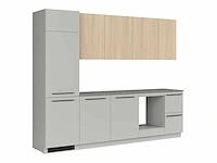 Keukenopstelling milino medium a 285 cm grijs/eik met werkblad - afbeelding 4 van  8