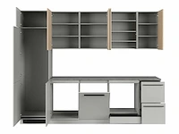 Keukenopstelling milino medium a 285 cm grijs/eik met werkblad - afbeelding 5 van  8
