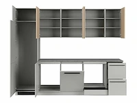 Keukenopstelling milino medium a 285 cm grijs/eik met werkblad - afbeelding 7 van  8