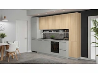 Keukenopstelling milino medium b 332 cm grijs/eik met werkblad - afbeelding 2 van  7