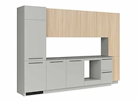 Keukenopstelling milino medium b 332 cm grijs/eik met werkblad - afbeelding 4 van  7