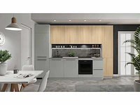 Keukenopstelling milino medium b 332 cm grijs/eik met werkblad - afbeelding 1 van  7