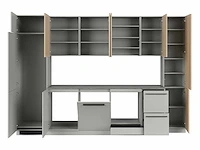 Keukenopstelling milino medium b 332 cm grijs/eik met werkblad - afbeelding 5 van  7