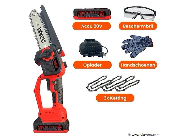 Kibani accu takkenzaag 20 volt - afbeelding 1 van  5