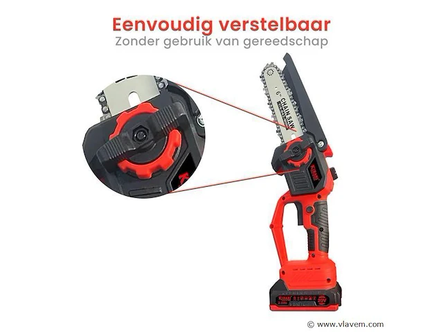 Kibani accu takkenzaag 20 volt - afbeelding 4 van  5